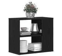 vidaXL Aparador Roble Negro 60 x 30 x 50 cm Madera de ingeniería | Tiene dos compartimentos amplios para que puedas mantener tu sala ordenada Es lo bastante grande para cubrir todas tus