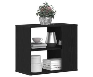 vidaXL Aparador Roble Negro 60 x 30 x 50 cm Madera de ingeniería | Tiene dos compartimentos amplios para que puedas mantener tu sala ordenada Es lo bastante grande para cubrir todas tus