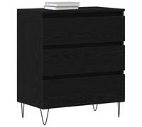 vidaXL Aparador Roble Negro 60 x 35 x 70 cm Madera de ingeniería | Tienes mucho espacio para lo que necesites guardar, Se limpia fácil y dura un montón,