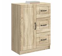 vidaXL Aparador Roble Sonoma 66 x 34,5 x 87 cm Madera de Ingeniería, Atractivo aparador, diseño Rectangular, Almacenamiento Moderno, Gran Espacio para ordenar, Mueble para el hogar