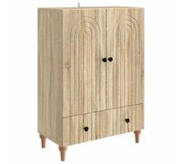 vidaXL Aparador Roble Sonoma 66 x 34,5 x 95 cm Madera de Ingeniería, Aparador Moderno, Unidad Rectangular de Almacenamiento, Amplio para Sala, Mueble contemporáneo, Organizador versátil