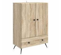 vidaXL Aparador Roble Sonoma 66 x 34,5 x 95 cm Madera de Ingeniería, Buffet Rectangular Elegante, aparador con amplias Opciones de Almacenamiento, Funcional y Minimalista para tu Sala.