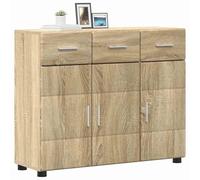 vidaXL Aparador Roble Sonoma 88,5 x 30,5 x 73 cm Madera de ingeniería, Armario Moderno y Amplio, Ideal para Almacenamiento, diseño Rectangular, Mueble Duradero para el salón