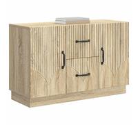 vidaXL Aparador Roble Sonoma 89 x 34,5 x 57 cm Madera de Ingeniería, Soluciones de Almacenamiento para la Sala, Aparador Moderno, Gran Armario para Estantes, Muebles Funcionales