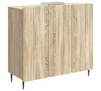 vidaXL Aparador Roble Sonoma 89 x 34,5 x 82 cm Madera de Ingeniería, Almacenaje para Sala, aparador Rectangular, Mueble Moderno, Funcional y Que Ahorra Espacio