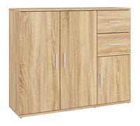 vidaXL Aparador Roble Sonoma 91x29,5x75 cm Madera de ingeniería