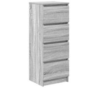 vidaXL Aparador Sonoma Gris 37,5x35x99 cm Madera de ingeniería, Armario de almacenaje, Mueble aparador, Mueble de Pasillo, Buffet