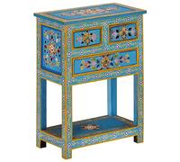 vidaXL Aparador Turquesa de Madera Maciza de Mango 55x30x76 cm