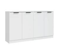 vidaXL 2X Aparadores Armario Auxiliar Alacena Mesa Consola Entrada Pasillo Vestíbulo Recibidor Muebles Madera Contrachapada Blanco 60x30x70 cm