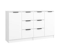 Vidaxl aparadores 2 uds madera contrachapada blanco 60x30x70 cm