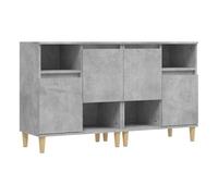 Vidaxl aparadores 2 uds madera contrachapada gris hormigón 60x35x70 cm
