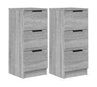 Vidaxl aparadores 2 uds madera contrachapada gris sonoma 30x30x70 cm