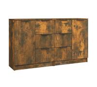 Vidaxl aparadores 2 uds madera contrachapada roble ahumado 60x30x70 cm