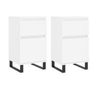 Vidaxl aparadores 2 uds madera de ingeniería blanco 40x35x70 cm