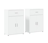 Vidaxl aparadores 2 uds madera de ingeniería blanco 60x30x84 cm