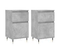 Vidaxl aparadores 2 uds madera de ingeniería gris hormigón 40x35x70 cm