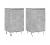 Vidaxl aparadores 2 uds madera de ingeniería gris hormigón 40x35x70 cm