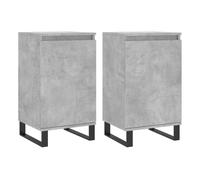 Vidaxl aparadores 2 uds madera de ingeniería gris hormigón 40x35x70 cm