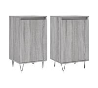 Vidaxl aparadores 2 uds madera de ingeniería gris sonoma 40x35x70 cm
