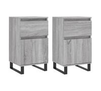 Vidaxl aparadores 2 uds madera de ingeniería gris sonoma 40x35x70 cm