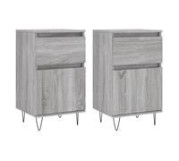 Vidaxl aparadores 2 uds madera de ingeniería gris sonoma 40x35x70 cm