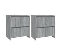 Vidaxl aparadores 2 uds madera de ingeniería gris sonoma 70x41x75 cm