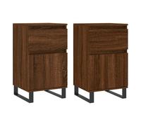 Vidaxl aparadores 2 uds madera de ingeniería marrón roble 40x35x70 cm
