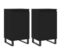 Vidaxl aparadores 2 uds madera de ingeniería negro 40x35x70 cm