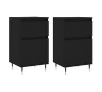 Vidaxl aparadores 2 uds madera de ingeniería negro 40x35x70 cm