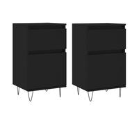 Vidaxl aparadores 2 uds madera de ingeniería negro 40x35x70 cm