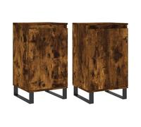 Vidaxl aparadores 2 uds madera de ingeniería roble ahumado 40x35x70 cm