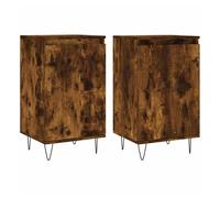 Vidaxl aparadores 2 uds madera de ingeniería roble ahumado 40x35x70 cm