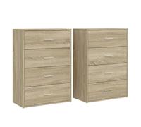 Vidaxl aparadores 2 uds madera de ingeniería roble sonoma 60x31x84 cm