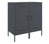Vidaxl aparadores 2 unidades acero gris antracita 36x39x79 cm