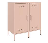 Vidaxl aparadores 2 unidades acero rosa 36x39x79 cm