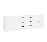 vidaXL Aparadores 3 piezas, madera contrachapada, blanco