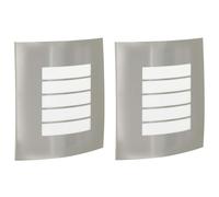 vidaXL Aplique de Pared Exterior 2 pcs Plateado 23.5 x 10.5 x 26 cm, Luces ambientales para jardín y terraza, lámpara Moderna de Acero Inoxidable, decoración Elegante, Ideas para Interiores