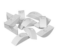 vidaXL Arandela en forma de media luna 12 pcs M6 PP, Accesorios para la sala de estar, fijaciones duraderas, arandelas en forma de media luna, herramientas de jardín, tuercas de terraza, accesorios d