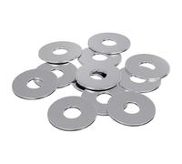 vidaXL Arandelas 12 pcs Plateado 18 x 18 x 1,2 mm Hierro, Sala de estar, Componentes de hardware de acero duradero, Arandelas planas adecuadas, Resistencia a la corrosión, Accesorios de sujeción de b