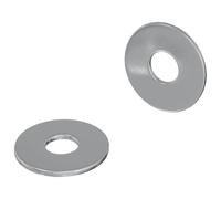 vidaXL Arandelas 2 pcs Plateado 18 x 18 x 1,2 mm Hierro, Sala de estar, Componentes de hardware de acero duradero, Arandelas planas adecuadas, Resistencia a la corrosión, Accesorios de sujeción de br