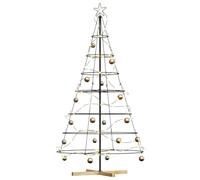 vidaXL Árbol Cono de Navidad con Soporte Negro 180,5 cm Acero