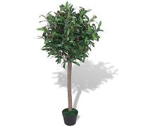 vidaXL Árbol de Laurel Artificial con Macetero 120 cm Verde Maceta de Plástico