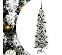 vidaXL Árbol de Navidad Artificial 150 cm PVC, Metal y Plástico, Árbol de Navidad Artificial, en Forma de Cono, Iluminado con LED, Decorativo, Ideal para tu hogar Festivo