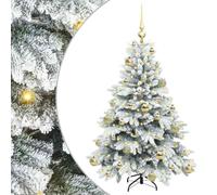 vidaXL Árbol de Navidad Artificial con 150 LED 120 cm PE y PVC, Sala, Adorno Moderno en Forma de Cono, decoración Durable, luz LED cálida, iluminación navideña