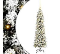 vidaXL Árbol de Navidad Artificial 120 cm PVC, Metal y Plástico, Árbol de Navidad Artificial, en Forma de Cono, Iluminado con LED, Decorativo, Ideal para tu hogar Festivo