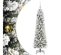 vidaXL Árbol de Navidad Artificial 150 cm PVC, Metal y Plástico, Árbol de Navidad Artificial, en Forma de Cono, Iluminado con LED, Decorativo, Ideal para tu hogar Festivo