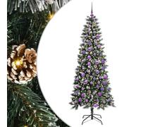 vidaXL Árbol de Navidad Artificial con 300 LED Verde 76 x 76 x 180 cm, Sala de Estar, Árbol Moderno en Forma de Cono, Iluminación LED, Pino Artificial, Decoración de Temporada, Decoración navideña