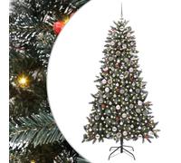vidaXL Árbol de Navidad Artificial con 300 LED Verde 99 x 99 x 180 cm, Sala de Estar, Árbol de Navidad Decorativo Moderno en Forma de Cono, Pre-Iluminado Interior con Luces Blancas Cálidas para Decor