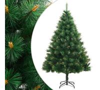 vidaXL Árbol de Navidad Artificial con Bisagras y Soporte, Adorno Navideño, Árbol Realista, Decoración para Hogar Exterior, 180 cm