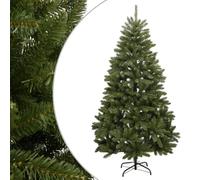 vidaXL Árbol de Navidad Artificial con Bisagras y Soporte, Adorno para Fiestas, Decoración Navideña, Árbol Realista para Hogar Exterior, Verde 210 cm